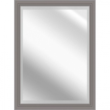 Portrait Grey Bevelled Mirror - 85cm x 60cm